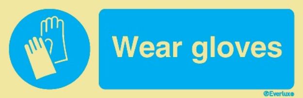 Wear gloves - mandatory sign 